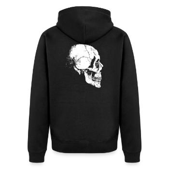 tête squelette - Veste à capuche bio Premium Unisexe - noir - Dos - Nico (187cm)