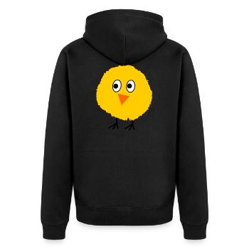 poussin - Veste à capuche bio Premium Unisexe - noir - Dos - Nico (187cm)