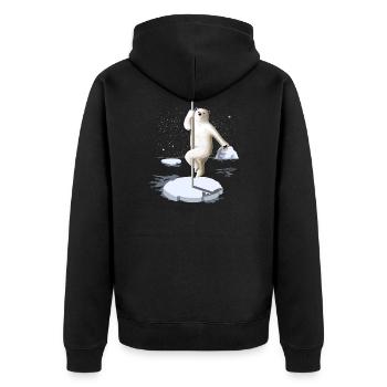 Danseur Pôle Nord drôle Polce Danse FitnessSHIRT - Veste à capuche bio Premium Unisexe - noir - Dos - Nico (187cm)