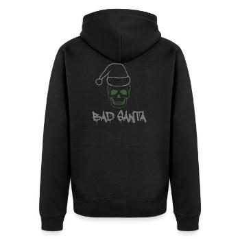 Bad Santa - Unisex Premium Organic Zip Hoodie - black - Back - Nico (187cm)