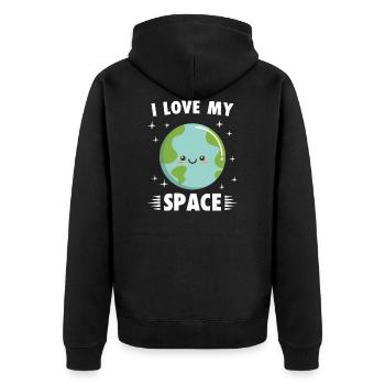 Astronomie Planète Terre Science Teacher - Veste à capuche bio Premium Unisexe - noir - Dos - Nico (187cm)