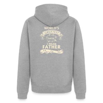 The largest butterfly in the world - Unisex Premium Organic Zip Hoodie - heather grey - Back - Nico (187cm)
