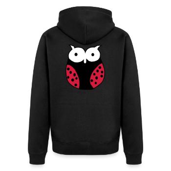 Ladybug Gross - Unisex Premium Organic Zip Hoodie - black - Back - Nico (187cm)