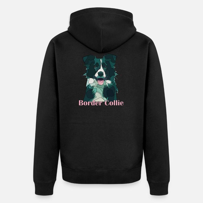 border collie - Veste à capuche bio Premium Unisexe - noir