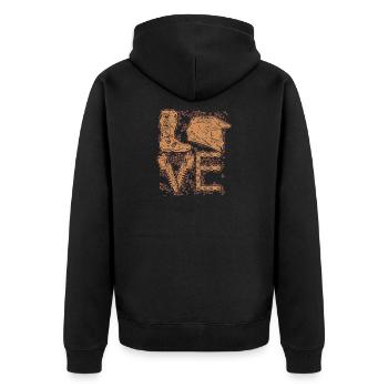 MOTORRADFAHRER | MOTOCROSS RENNEN RENNFAHRER IDEE - Unisex Premium Bio Zip Hoodie - Schwarz - Hinten - Nico (187cm)