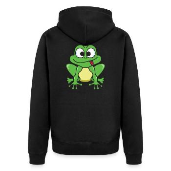 grenouille - Veste à capuche bio Premium Unisexe - noir - Dos - Nico (187cm)
