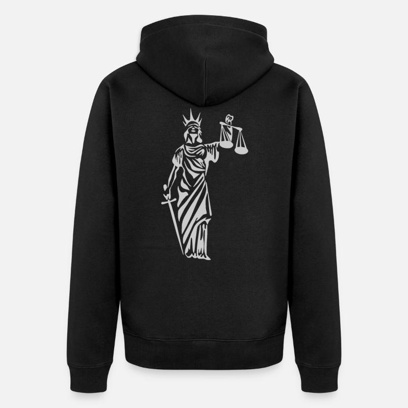 Justitia - Veste à capuche bio Premium Unisexe - noir