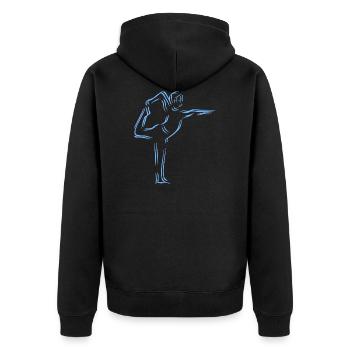Yoga, exercice - Veste à capuche bio Premium Unisexe - noir - Dos - Nico (187cm)