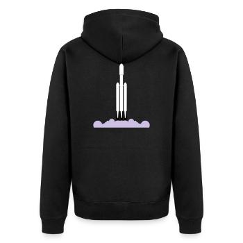Missile Falcon Heavy Space X - Unisex Premium Organic Zip Hoodie - black - Back - Nico (187cm)