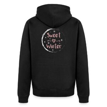 hiver - Veste à capuche bio Premium Unisexe - noir - Dos - Nico (187cm)