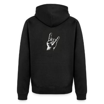 jeune rocker - Veste à capuche bio Premium Unisexe - noir - Dos - Nico (187cm)