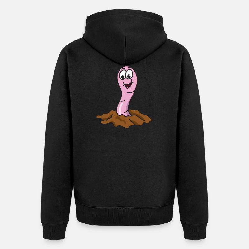 Ver de terre - Veste à capuche bio Premium Unisexe - noir