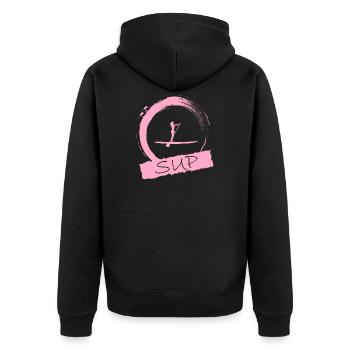 Femme SUP - Veste à capuche bio Premium Unisexe - noir - Dos - Nico (187cm)