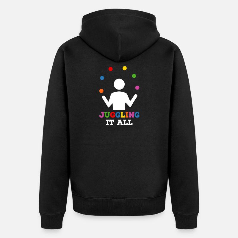 Jongler - Veste à capuche bio Premium Unisexe - noir