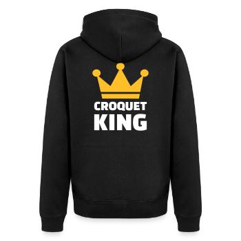 Croquet King - Veste à capuche bio Premium Unisexe - noir - Dos - Nico (187cm)