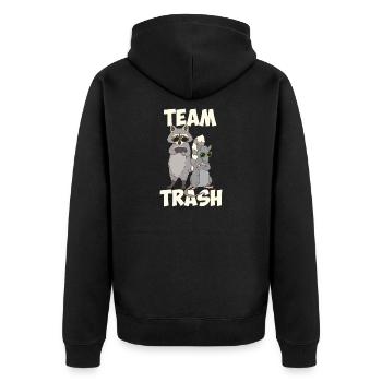 Ratte Beutelratte Opossum Tier Geschenk Ratten - Unisex Premium Bio Zip Hoodie - Schwarz - Hinten - Nico (187cm)