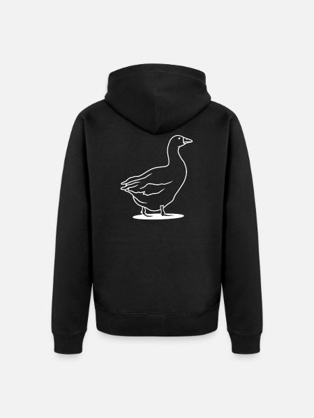 Gans - Unisex Premium Bio Zip Hoodie - Schwarz