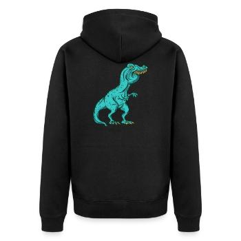 Tyrannosaurus Rex Overbite Dents de lapin drôle - Veste à capuche bio Premium Unisexe - noir - Dos - Nico (187cm)