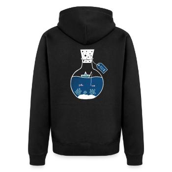 mer en flacon - Veste à capuche bio Premium Unisexe - noir - Dos - Nico (187cm)