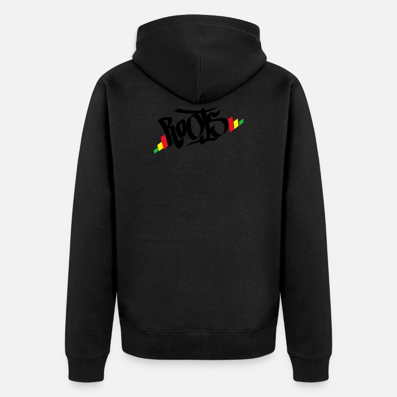Roots Reggae Rasta - Veste à capuche bio Premium Unisexe - noir