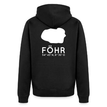Föhr Urlaub am Strand Nordsee Friesland - Unisex Premium Bio Zip Hoodie - Schwarz - Hinten - Nico (187cm)