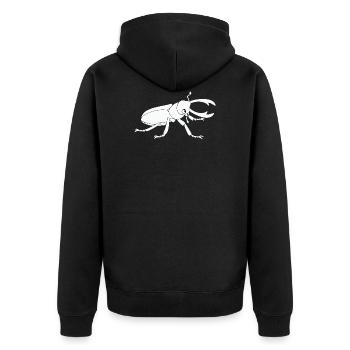 Insekt - Unisex Premium Bio Zip Hoodie - Schwarz - Hinten - Nico (187cm)