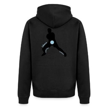 Libero seulement de la douleur, pas de gloire - Veste à capuche bio Premium Unisexe - noir - Dos - Nico (187cm)