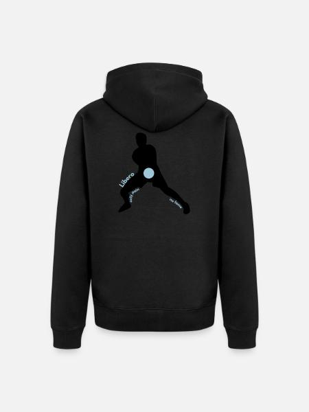 Libero only pain, no fame - Unisex Premium Organic Zip Hoodie - black