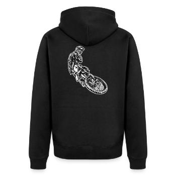 Whip Whipping Motocross Supermoto Supermotard - Veste à capuche bio Premium Unisexe - noir - Dos - Nico (187cm)