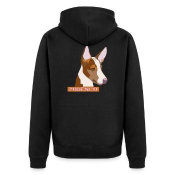 Podenco - Veste à capuche bio Premium Unisexe - noir - Dos - Nico (187cm)