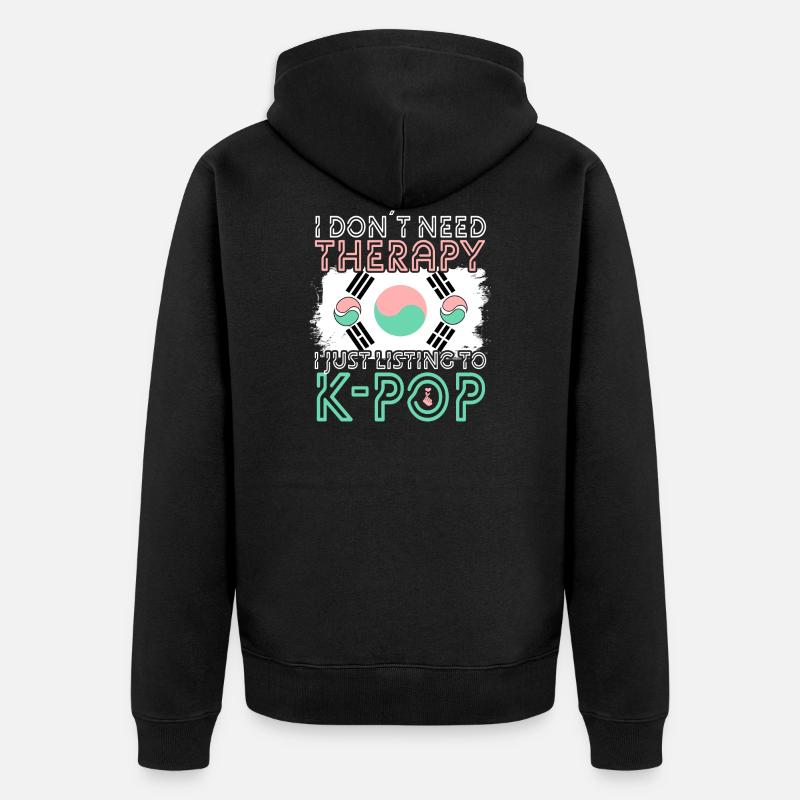 K-pop - Veste à capuche bio Premium Unisexe - noir