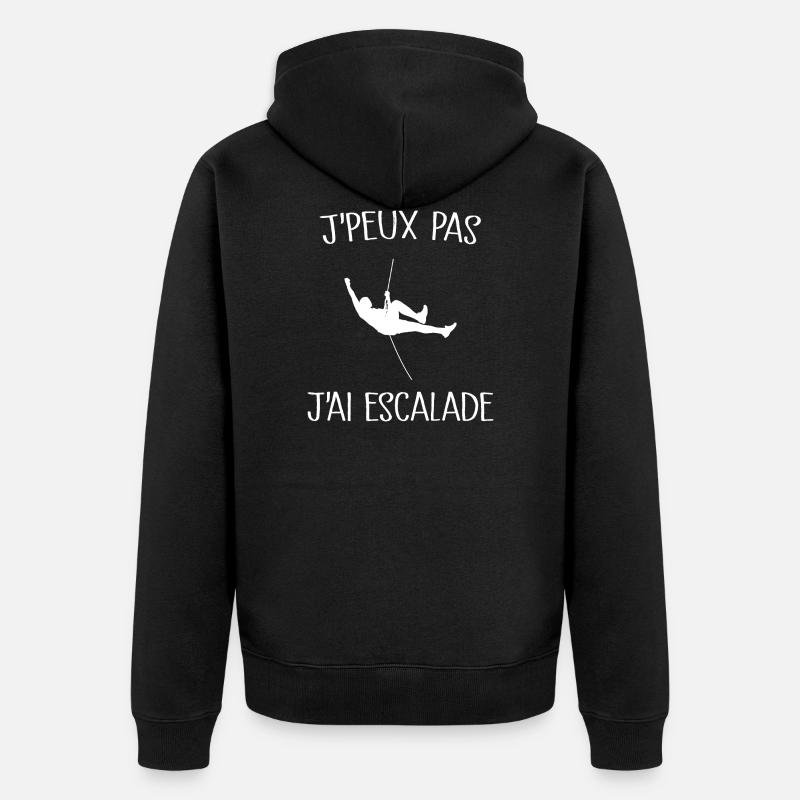 Je Peux Pas J'ai Escalade - Veste à capuche bio Premium Unisexe - noir