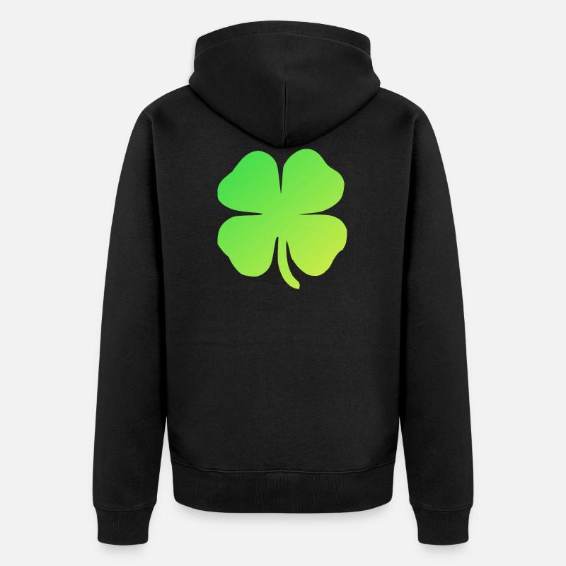 Trèfle irlandais - Veste à capuche bio Premium Unisexe - noir