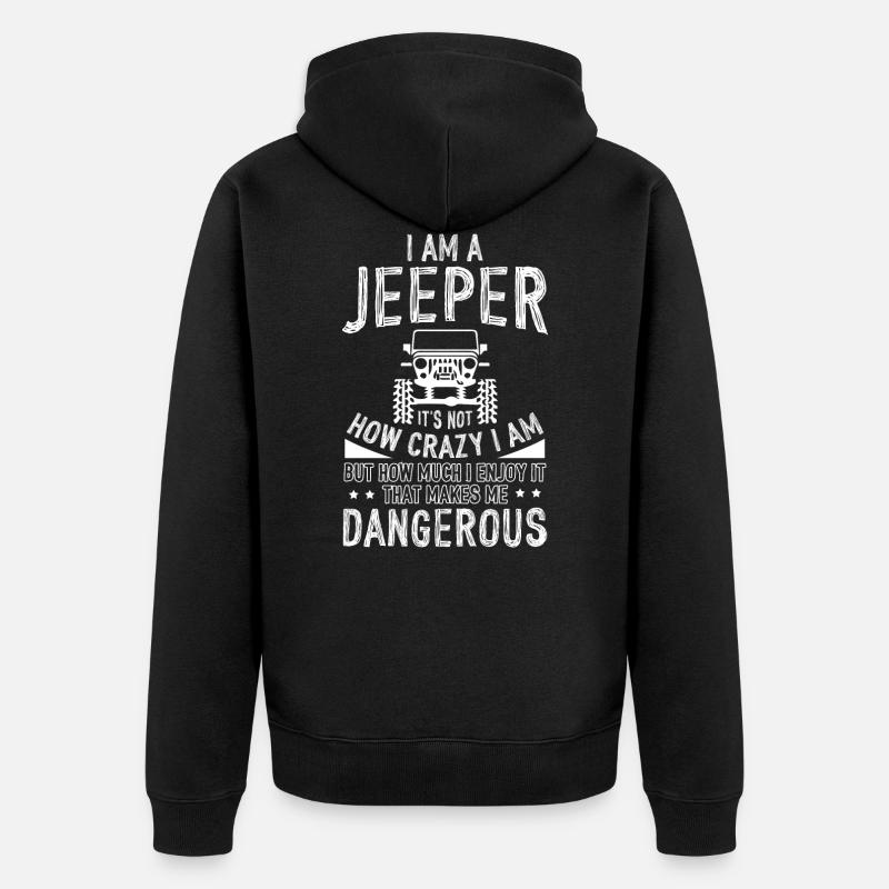 Jeep Dangerous - Veste à capuche bio Premium Unisexe - noir