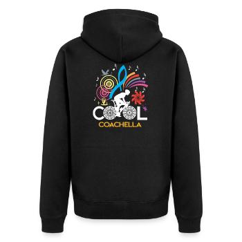 COACHELLA COOL AMATEURS DE VÉLO - Veste à capuche bio Premium Unisexe - noir - Dos - Nico (187cm)
