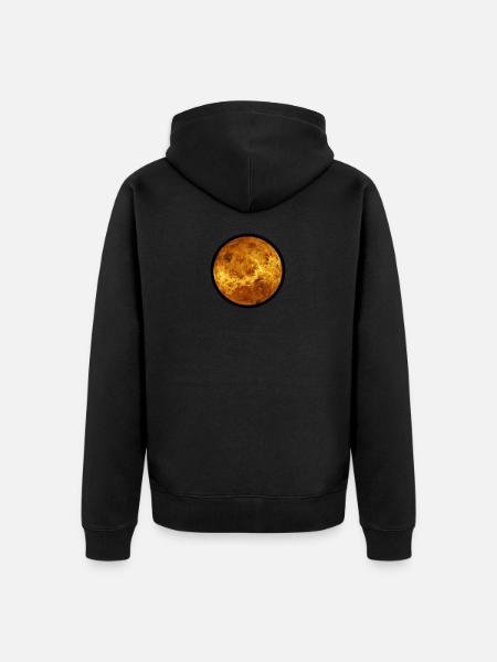 Venus - Unisex Premium Organic Zip Hoodie - black