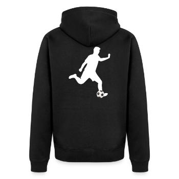 Footballeurs footballeurs - Veste à capuche bio Premium Unisexe - noir - Dos - Nico (187cm)