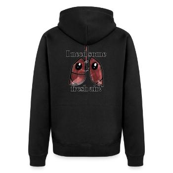 Biologie pulmonaire - Veste à capuche bio Premium Unisexe - noir - Dos - Nico (187cm)