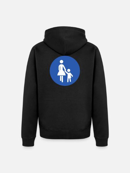 pedestrian - Unisex Premium Organic Zip Hoodie - black