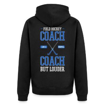 Hockey hockey de hockey coach - Veste à capuche bio Premium Unisexe - noir - Dos - Nico (187cm)