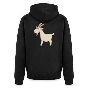 Chèvre - Veste à capuche bio Premium Unisexe - noir - Dos - Nico (187cm)