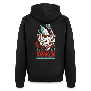 Cthulhu - Unisex Premium Bio Zip Hoodie - Schwarz - Hinten - Nico (187cm)