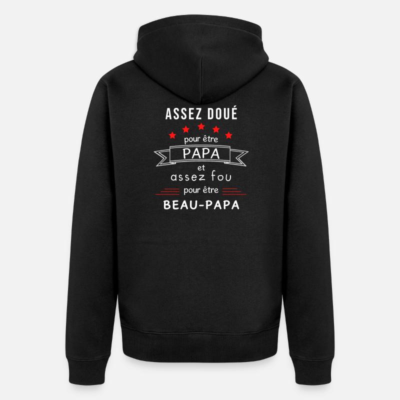 Cadeau beau papa - Veste à capuche bio Premium Unisexe - noir