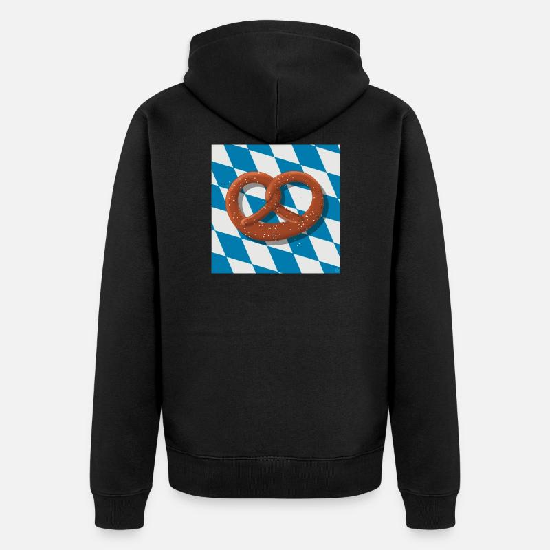 Bretzel bavarois - Veste à capuche bio Premium Unisexe - noir