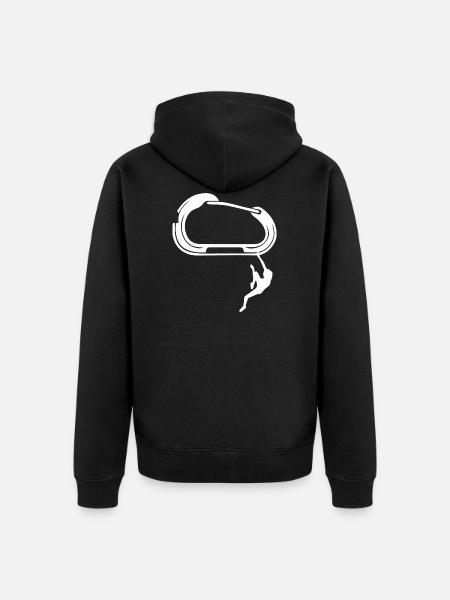 Bouldern Klettern Climbing - Unisex Premium Bio Zip Hoodie - Schwarz