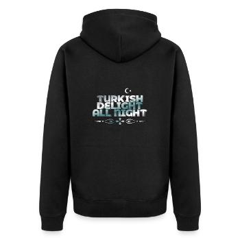 Turkish Delight - Unisex Premium Bio Zip Hoodie - Schwarz - Hinten - Nico (187cm)