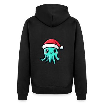Méduse Noël Noël - Veste à capuche bio Premium Unisexe - noir - Dos - Nico (187cm)