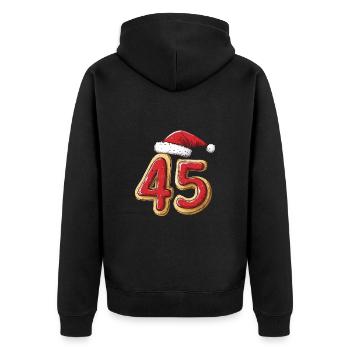 45 Nombre Noël - Veste à capuche bio Premium Unisexe - noir - Dos - Nico (187cm)