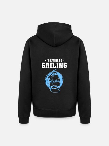 Ship Seemann See - Unisex Premium Organic Zip Hoodie - black