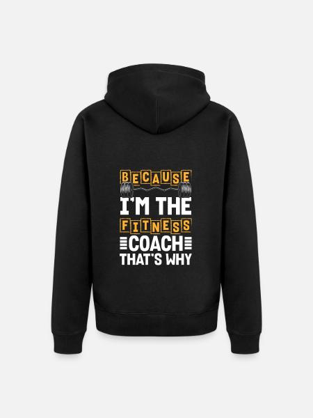 Gym Bench Press Training - Unisex Premium Organic Zip Hoodie - black